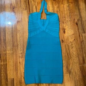 NWT BEBE BANDAGE MINI DRESS - Turquoise